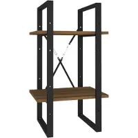 vidaXL Bibliothèque 2 niveaux Chêne brun 40x30x70 cm Bois d'ingénierie