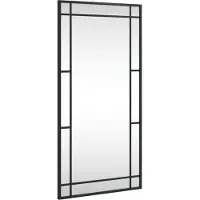 vidaXL Miroir mural noir 40x80 cm rectangulaire fer