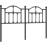 vidaXL Tête de lit en métal noir 135 cm