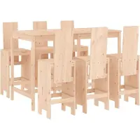 vidaXL Ensemble de bar de jardin 7 pièces pin massif