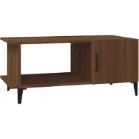 vidaXL Table basse marron imitation chêne 90x50x40 cm Bois composite