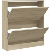 vidaXL Armoire à chaussures chêne sonoma 80x21x87,5 cm bois ingénierie
