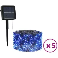 vidaXL 5 ST Light Sling mit 200 LEDs Solar Indoor Outdoor Blue