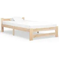 vidaXL Cadre de lit en pin massif 90x200 cm