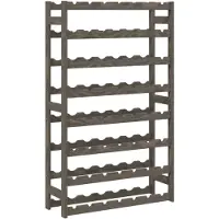 vidaXL Casier à bouteilles pour 56 bouteilles gris bois pin solide