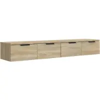 vidaXL Armoires murales 2pcs Chêne sonoma 68x30x20cm Bois d'ingénierie