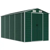 vidaXL Abri de jardin vert 191x385x198 cm Acier galvanisé