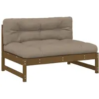 vidaXL Canapé central brun miel 120x80 cm pin massif