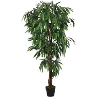 vidaXL Manguier artificiel 450 feuilles 120 cm vert