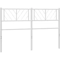vidaXL Tête de lit de rechange en métal blanc 150 cm