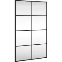 vidaXL Miroir mural noir 50x80 cm rectangulaire fer