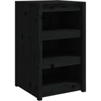 vidaXL Armoire de cuisine d'extérieur noir 55x55x92 cm pin massif