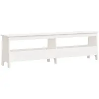 vidaXL Banc d'entrée blanc 160x28x45 cm bois de pin massif