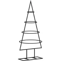 vidaXL Arbre de Noël en métal pour décoration noir 60 cm