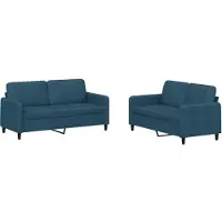 vidaXL 3201983, Bleu, Mousse, Métal, Polyester, Polywood, Textile, 158 cm, 77 cm, 80 cm