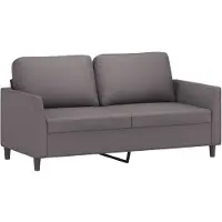 vidaXL Canapé 2 places Gris 140 cm Similicuir