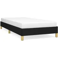 vidaXL Cadre de lit sans matelas noir 100x200 cm Tissu