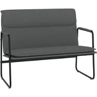 vidaXL Banc Gris foncé 100x64x80 cm Tissu