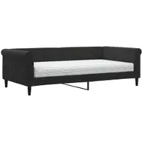 vidaXL Lit de jour avec matelas noir 100x200 cm velours