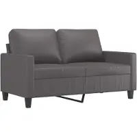 vidaXL Canapé 2 places Gris 120 cm Similicuir