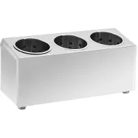 vidaXL Porte-Couverts 3 Grilles Rectangulaire Acier Inoxydable