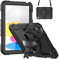 Deqster Étui de protection 360° pour 10,9 pouces (10 (Apple iPad Air 13 2025), Étui pour tablette, Noir