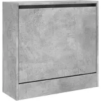 vidaXL Armoire à chaussures gris béton 60x21x57 cm bois d'ingénierie