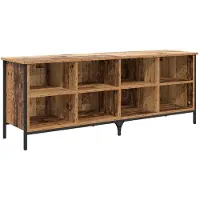 vidaXL Armoire à chaussures Vieux bois 131 x 35 x 50 cm Bois composite et fer