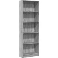 vidaXL Bibliothèque sonoma gris 60x24x176 cm bois d'ingénierie