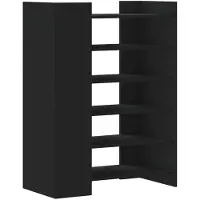 vidaXL Armoire à chaussures noir 74,5x37,5x100 cm bois d'ingénierie
