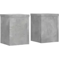 vidaXL Supports pour plantes 2 pcs gris béton bois d'ingénierie