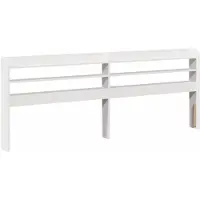 vidaXL Tête de lit avec étagères Blanc 200 cm Pin massif