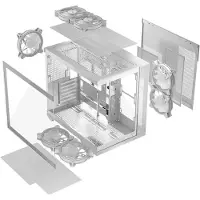 Modecom Volcano Panorama Apex Argb 7f Pc Tower Case Blanc