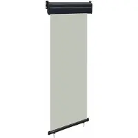 vidaXL Marquise latérale de balcon 65x250 cm Gris