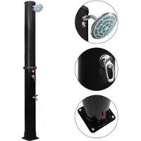 vidaXL Douche solaire avec pommeau de douche et robinet 40 L