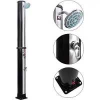 vidaXL Douche solaire avec pommeau de douche et robinet 40 L