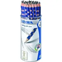 FILA Pot de 48 crayons graphite triangulaires Groove Slim avec grip zone gauchers et droitiers mine HB