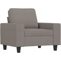 vidaXL Fauteuil taupe 60 cm Tissu