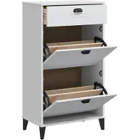 vidaXL Armoire à chaussures VIKEN blanc bois d'ingénierie