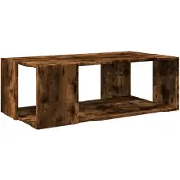 vidaXL Table basse chêne fumé 89,5x48x30 cm Bois composite