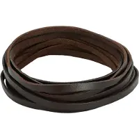 vidaXL Sangle en cuir, couleur marron foncé, 1000 x 0,6 cm