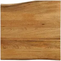 vidaXL Dessus de table 60x60x2,5 cm bord vivant bois massif manguier