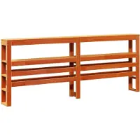 vidaXL Tête de lit avec étagères brun cire 180 cm pin massif