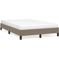 DKD Home Decor Cadre de lit Taupe 120x190 cm Tissu