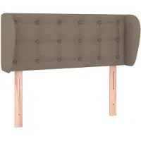 vidaXL Tête de lit avec oreilles Taupe 83x23x78/88 cm Tissu
