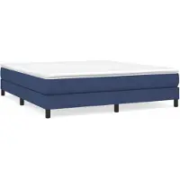 vidaXL Sommier boxspring bleu 180x200 cm Tissu
