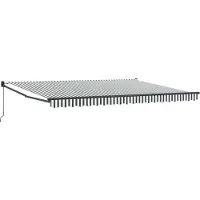 vidaXL Auvent rétractable Anthracite et Blanc 4,5x3 m Tissu & Aluminium