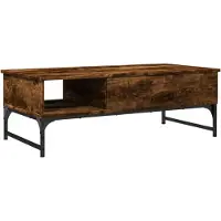 DKD Home Decor Table basse chêne fumé 100x50x35 cm bois composite et métal