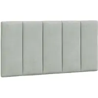 vidaXL Coussin de tête de lit "Hanko" gris clair 100 cm velours