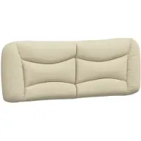 vidaXL Coussin de tête de lit "Hvar" Crème 120 cm Tissu